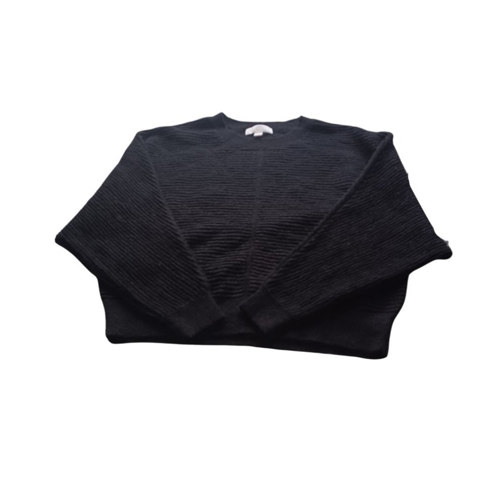 MICHAEL  MICHAEL KORS BLACK ROUND NECK KNITTED  DOLMAN SLEEVE PULLOVER SWEATER